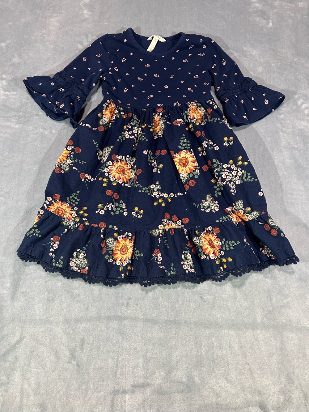 Matilda Jane Callista Girls Multi-Floral Print Dress Size 8